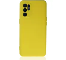 Reno 6 Kılıf Nano içi Kadife Silikon - Sarı1