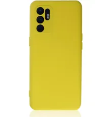 Reno 6 Kılıf Nano içi Kadife Silikon - Sarı1