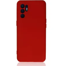 Reno 6 Kılıf Nano içi Kadife Silikon - Kırmızı