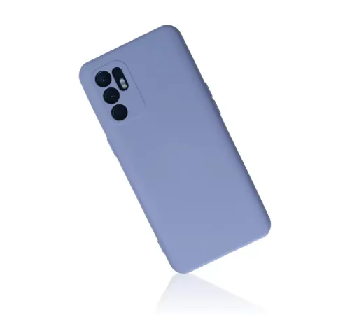 Reno 6 Kılıf Nano içi Kadife Silikon - Lila