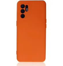 Reno 6 Kılıf Nano içi Kadife Silikon - Turuncu