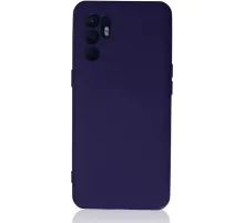 Reno 6 Kılıf Nano içi Kadife Silikon - Mor
