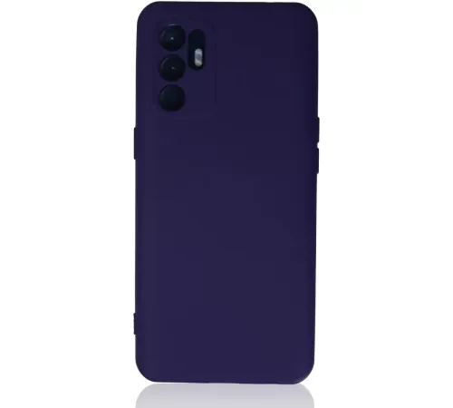 Reno 6 Kılıf Nano içi Kadife Silikon - Mor