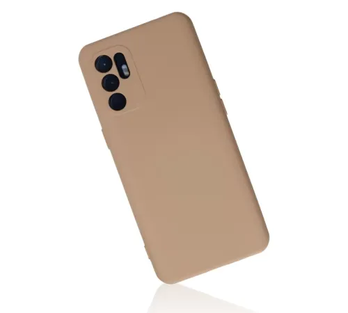 Reno 6 Kılıf Nano içi Kadife Silikon - Pudra