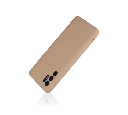 Reno 6 Kılıf Nano içi Kadife Silikon - Pudra