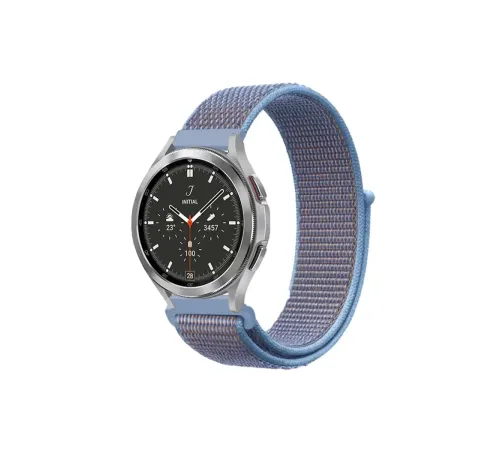 Watch 22mm Hasırlı Cırtcırtlı Kordon - Mavi