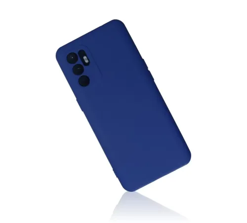 Reno 6 Kılıf Nano içi Kadife Silikon - Mavi