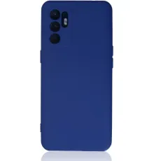 Reno 6 Kılıf Nano içi Kadife Silikon - Mavi