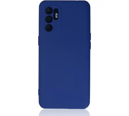 Reno 6 Kılıf Nano içi Kadife Silikon - Mavi