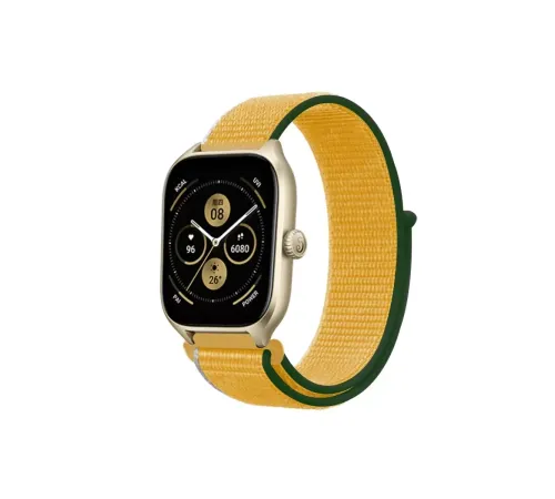 Watch 22mm Hasırlı Cırtcırtlı Kordon - Sarı