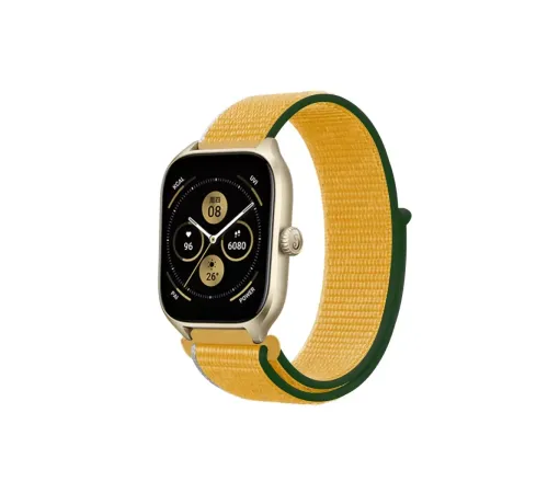 Watch 22mm Hasırlı Cırtcırtlı Kordon - Sarı