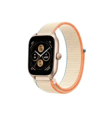 Watch 22mm Hasırlı Cırtcırtlı Kordon - Krem