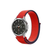 Watch 22mm Hasırlı Cırtcırtlı Kordon - Kırmızı