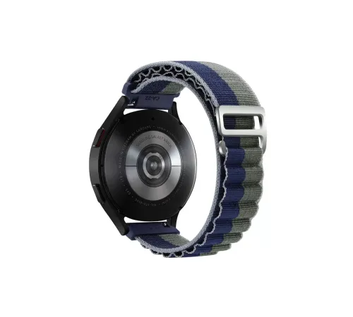 Watch 20mm KR410 Kumaş Kordon - Lacivert-Yeşil
