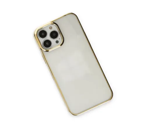 Apple iPhone 13 Pro Max Kılıf Element Silikon - Gold