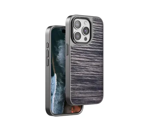 Apple iPhone 15 Pro Wave Kapak - Kahverengi
