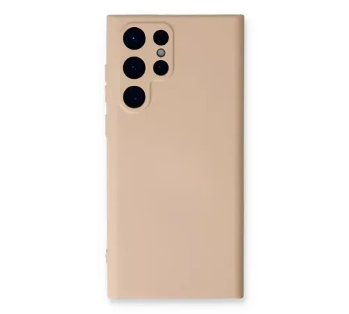 Samsung Galaxy S24 Ultra Kılıf Nano içi Kadife Silikon - Pudra