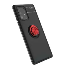 Samsung Galaxy A91 / S10 Lite Kılıf Range Yüzüklü Silikon - Siyah-Kırmızı