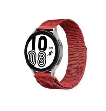 Samsung Galaxy Watch 4 Metal Mıknatıslı Kordon - Kırmızı