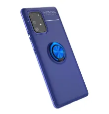 Samsung Galaxy A91 / S10 Lite Kılıf Range Yüzüklü Silikon - Mavi