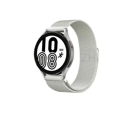 Samsung Galaxy Watch 4 Metal Mıknatıslı Kordon - Gümüş