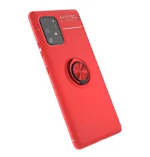 Samsung Galaxy A91 / S10 Lite Kılıf Range Yüzüklü Silikon - Kırmızı