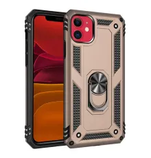 Apple iPhone 11 Kılıf Sofya Yüzüklü Silikon Kapak - Gold
