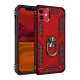 Apple iPhone 11 Kılıf Sofya Yüzüklü Silikon Kapak - Kırmızı