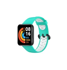 Xiaomi Redmi Watch 2 Spor Delikli Kordon - Turkuaz-Beyaz