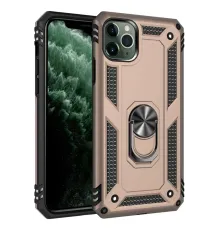 Apple iPhone 11 Pro Kılıf Sofya Yüzüklü Silikon Kapak - Gold