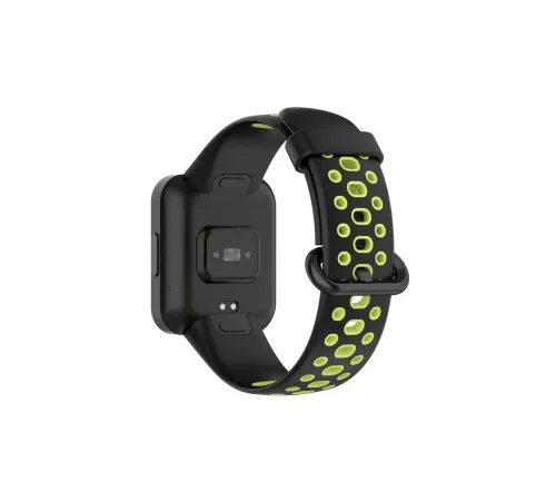 Xiaomi Redmi Watch 2 Spor Delikli Kordon - Siyah-Yeşil