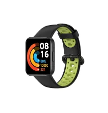 Xiaomi Redmi Watch 2 Spor Delikli Kordon - Siyah-Yeşil