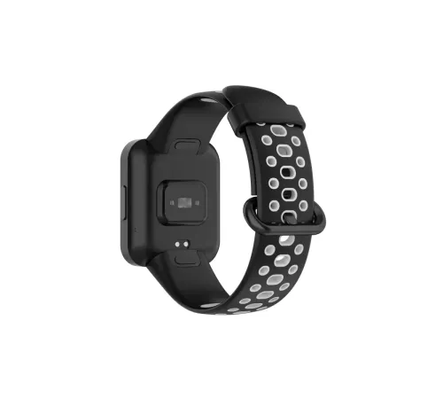 Xiaomi Redmi Watch 2 Spor Delikli Kordon - Siyah-Gri
