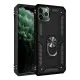 Apple iPhone 11 Pro Max Kılıf Sofya Yüzüklü Silikon Kapak - Siyah