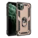 Apple iPhone 11 Pro Max Kılıf Sofya Yüzüklü Silikon Kapak - Gold