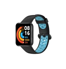 Xiaomi Redmi Watch 2 Spor Delikli Kordon - Siyah-Mavi