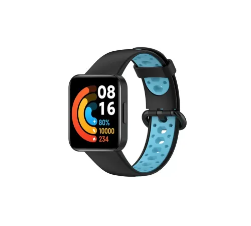Xiaomi Redmi Watch 2 Spor Delikli Kordon - Siyah-Mavi