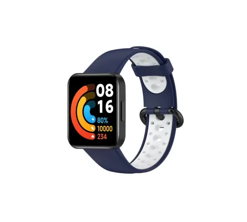 Xiaomi Redmi Watch 2 Spor Delikli Kordon - Lacivert-Beyaz