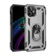 Apple iPhone 12 Mini Kılıf Sofya Yüzüklü Silikon Kapak - Gümüş