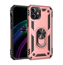 Apple iPhone 12 Mini Kılıf Sofya Yüzüklü Silikon Kapak - Rose