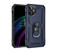 Apple iPhone 12 Mini Kılıf Sofya Yüzüklü Silikon Kapak - Lacivert