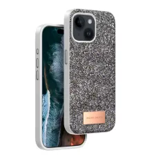 Apple iPhone 15 Bright Simli Kapak - Gümüş