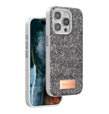 Apple iPhone 15 Pro Bright Simli Kapak - Gümüş