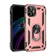 Apple iPhone 12 Kılıf Sofya Yüzüklü Silikon Kapak - Rose