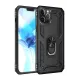 Apple iPhone 12 Pro Max Kılıf Sofya Yüzüklü Silikon Kapak - Siyah