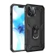 Apple iPhone 12 Pro Max Kılıf Sofya Yüzüklü Silikon Kapak - Siyah