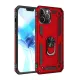 Apple iPhone 12 Pro Max Kılıf Sofya Yüzüklü Silikon Kapak - Kırmızı