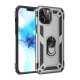 Apple iPhone 12 Pro Max Kılıf Sofya Yüzüklü Silikon Kapak - Gümüş
