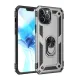 Apple iPhone 12 Pro Max Kılıf Sofya Yüzüklü Silikon Kapak - Gümüş