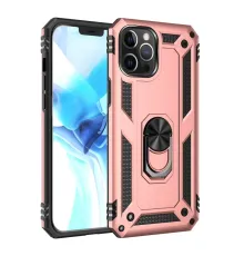 Apple iPhone 12 Pro Max Kılıf Sofya Yüzüklü Silikon Kapak - Rose